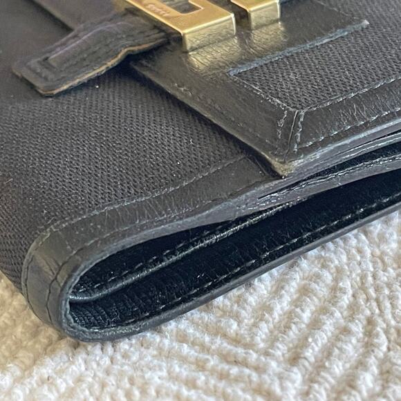 gucci unisex wallet G mark canvas & leather vintage authentic - Picture 11 of 12